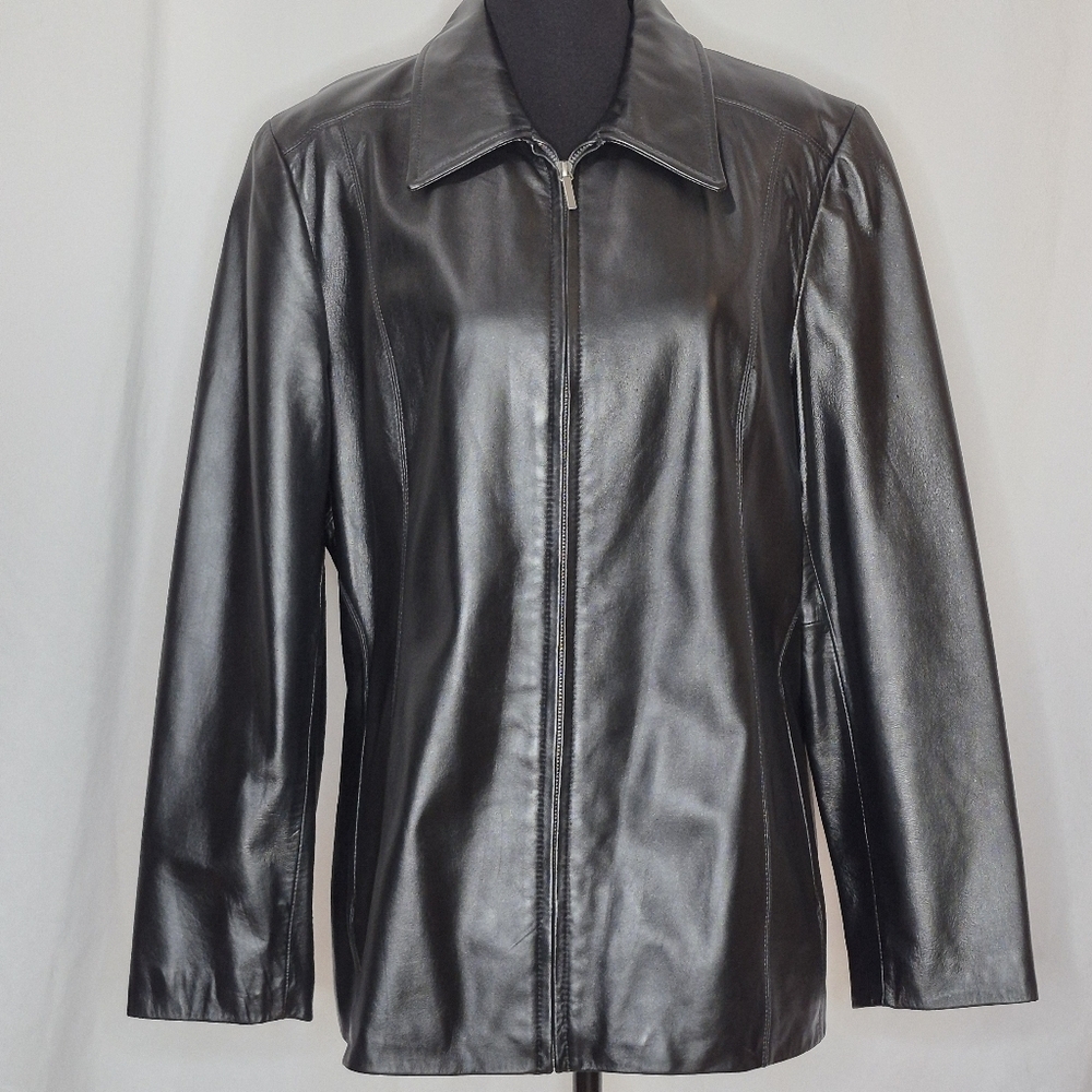 Colebrook Classics Vintage Black Leather Jacket - Size XL